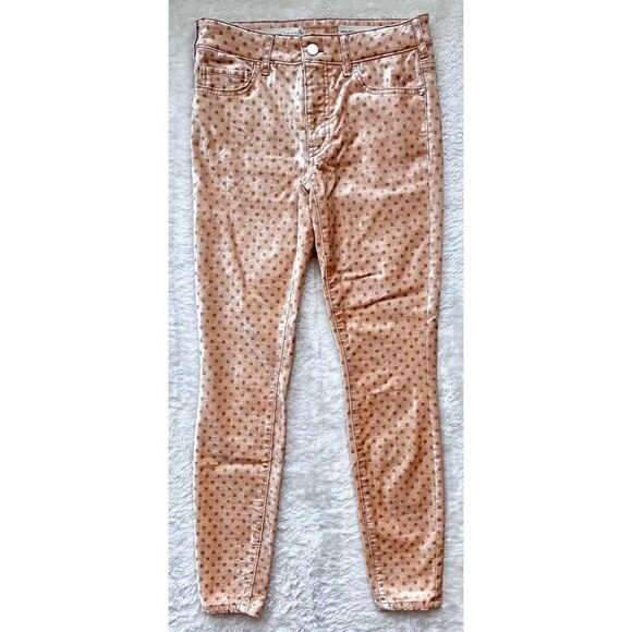 Pilcro and the Letterpress Velvet Polka Dot High-Rise Skinny Ankle Jeans, 24P - Picture 13 of 16